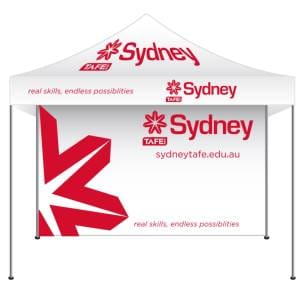 3x3m Printed Marquee with full digital canopy & 3m digital wall panel